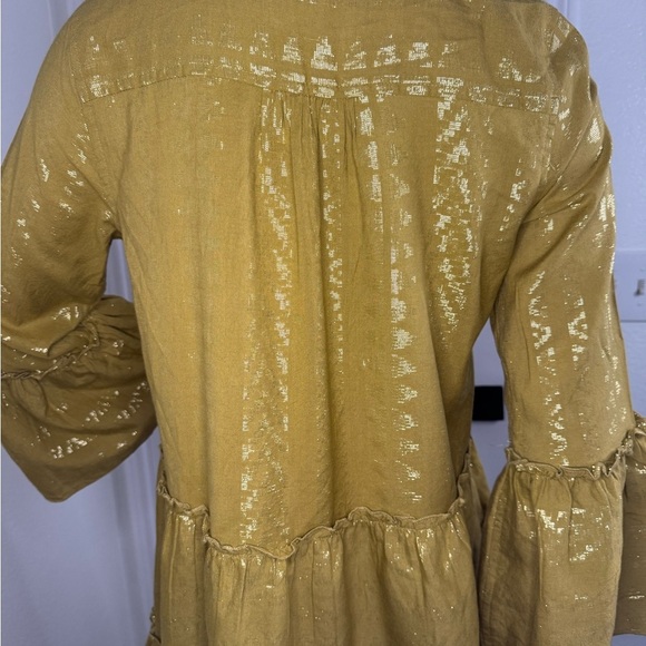 Elan Elegant Gold Tiered Dress Size Medium.   #318 - Picture 11 of 17